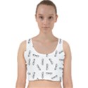 Geek Glasses With Eyes Velvet Racer Back Crop Top View1