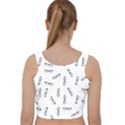 Geek Glasses With Eyes Velvet Racer Back Crop Top View2