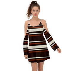 Classic Coffee Brown Kimono Sleeves Boho Dress by tmsartbazaar