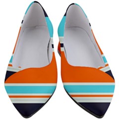 Tri Color Stripes Women s Block Heels  by tmsartbazaar