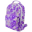 Purple Spring Flowers Flap Pocket Backpack (Small) View1