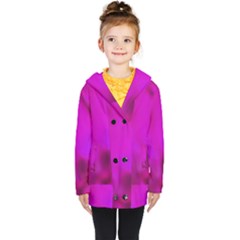 Fun Fuschia Kids  Double Breasted Button Coat by Janetaudreywilson