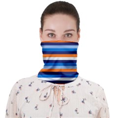 Ocean Blue Stripes Face Covering Bandana (adult) by tmsartbazaar