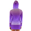 Plum and Violet Purple Gradient Ombre Color Long Sleeve Hooded T-shirt View2