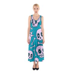 Skull Sleeveless Maxi Dress by Sobalvarro