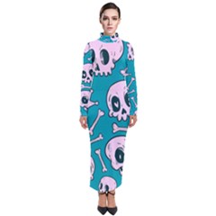 Skull Turtleneck Maxi Dress by Sobalvarro