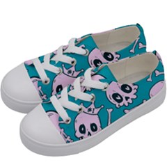 Skull Kids  Low Top Canvas Sneakers by Sobalvarro