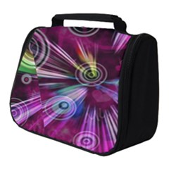 Fractal Circles Abstract Full Print Travel Pouch (small) by HermanTelo