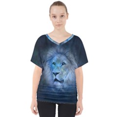 Astrology Zodiac Lion V-neck Dolman Drape Top by Mariart