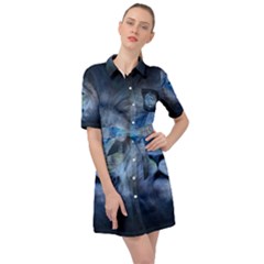 Astrology Zodiac Lion Belted Shirt Dress by Mariart