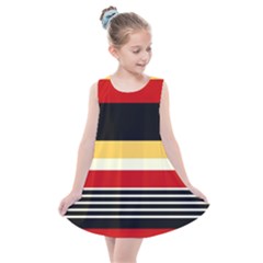 Contrast Yellow With Red Kids  Summer Dress by tmsartbazaar