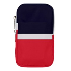 Navy Blue With Red Waist Pouch (large) by tmsartbazaar