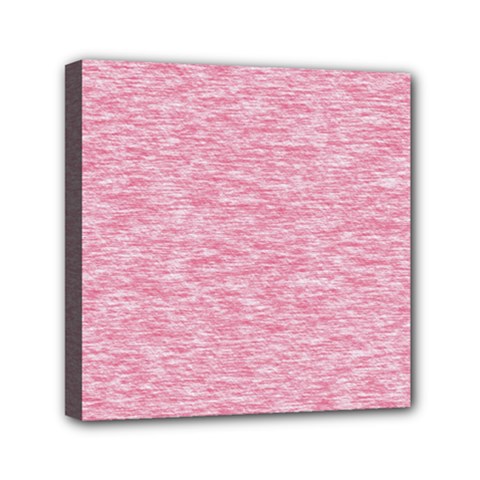 Blush Pink Textured Mini Canvas 6  X 6  (stretched) by SpinnyChairDesigns