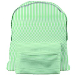 Mint Green White Stripes Giant Full Print Backpack by SpinnyChairDesigns