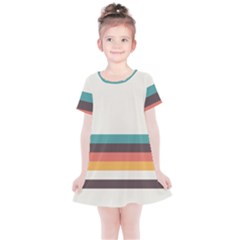 Classic Retro Stripes Kids  Simple Cotton Dress by tmsartbazaar