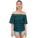 Teal Blue Ombre Off Shoulder Short Sleeve Top View1