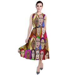 432sisters Round Neck Boho Dress by Kritter