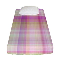 Pink Madras Plaid Fitted Sheet (single Size) by SpinnyChairDesigns