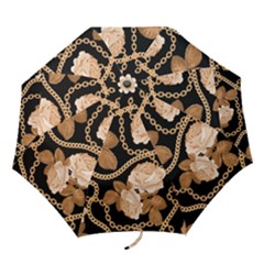 Offwhite Chain Pattern Folding Umbrellas by designsbymallika