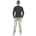 Chain Pattern Blue 6 Men s Jogger Sweatpants View2