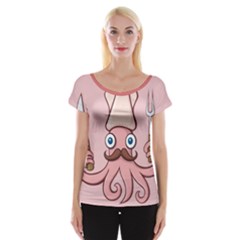 Squid Chef Cartoon Cap Sleeve Top by sifis