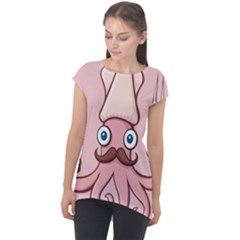 Squid Chef Cartoon Cap Sleeve High Low Top by sifis