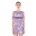 Lavender and White Flowers Shoulder Cutout One Piece Dress View1