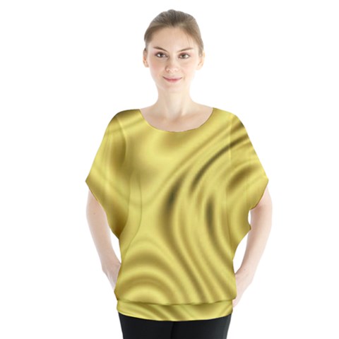 Golden Wave  Batwing Chiffon Blouse by Sabelacarlos