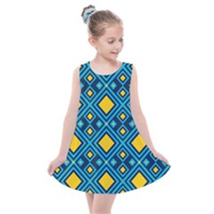 Geometric Abstract Diamond Kids  Summer Dress by tmsartbazaar