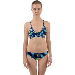 Geometric Hypnotic Shapes Wrap Around Bikini Set by tmsartbazaar