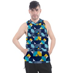 Geometric Hypnotic Shapes Men s Sleeveless Hoodie by tmsartbazaar