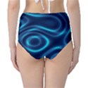 Blue Wavy Classic High-Waist Bikini Bottoms View2