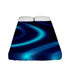 Blue Wavy Fitted Sheet (full/ Double Size) by Sabelacarlos