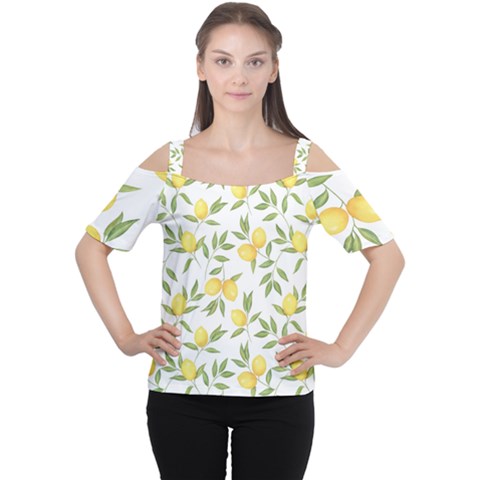 Lemons Cutout Shoulder Tee by Angelandspot