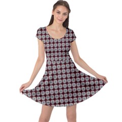 Red Halloween Spider Tile Pattern Cap Sleeve Dress by snowwhitegirl