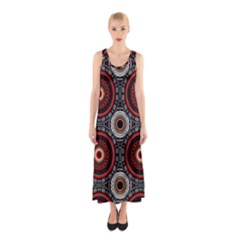 Tribal Aztec Mandala Art Sleeveless Maxi Dress by tmsartbazaar