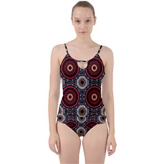 Tribal Aztec Mandala Art Cut Out Top Tankini Set by tmsartbazaar