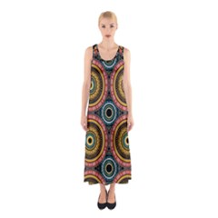 Aztec Multicolor Mandala Sleeveless Maxi Dress by tmsartbazaar