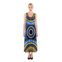 Tribal Zentangle Art Sleeveless Maxi Dress by tmsartbazaar