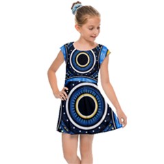 Tribal Zentangle Art Kids  Cap Sleeve Dress by tmsartbazaar