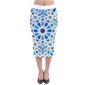 Arabic Geometric Design Pattern  Velvet Midi Pencil Skirt View1