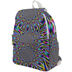 Psychedelic Wormhole Top Flap Backpack by Filthyphil