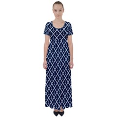 Anchors  High Waist Short Sleeve Maxi Dress by Sobalvarro