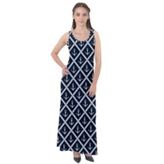 Anchors  Sleeveless Velour Maxi Dress by Sobalvarro