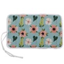 Flower White Blue Pattern Floral Pen Storage Case (S) View1