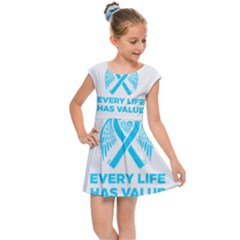 Child Abuse Prevention Support  Kids  Cap Sleeve Dress by artjunkie