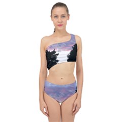 Colorful Overcast, Pink,violet,gray,black Spliced Up Two Piece Swimsuit by MartinsMysteriousPhotographerShop