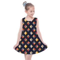 Geometric Diamond Tile Kids  Summer Dress by tmsartbazaar