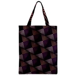 Zigzag Motif Design Zipper Classic Tote Bag by tmsartbazaar