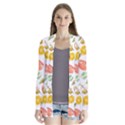 Citrus Gouache Pattern Drape Collar Cardigan View1